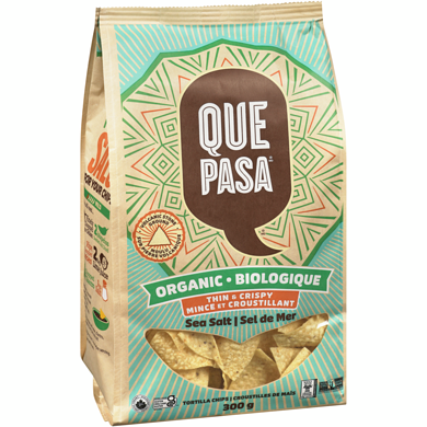 QUE PASA ORG THIN SALTED CHIPS [300 G]