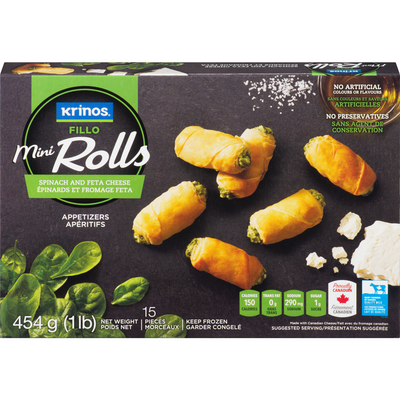 KRINOS MINI ROLLS SPINACH [15 PK]