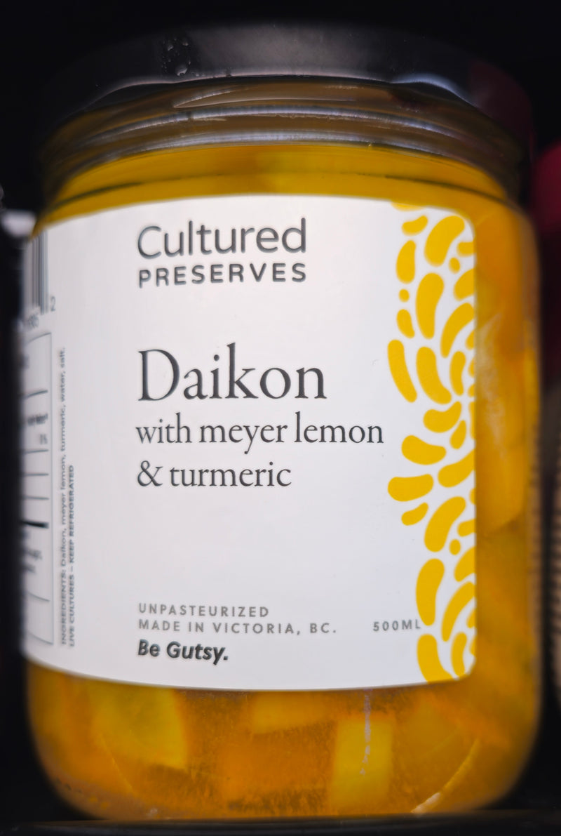 CULTURED PRESERVES DAIKON with Meyer Lemon & Turmeric, 500 ml