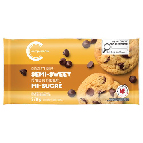 COMPLIMENTS SEMI-SWEET CHOCOLATE CHIPS  [270 G]