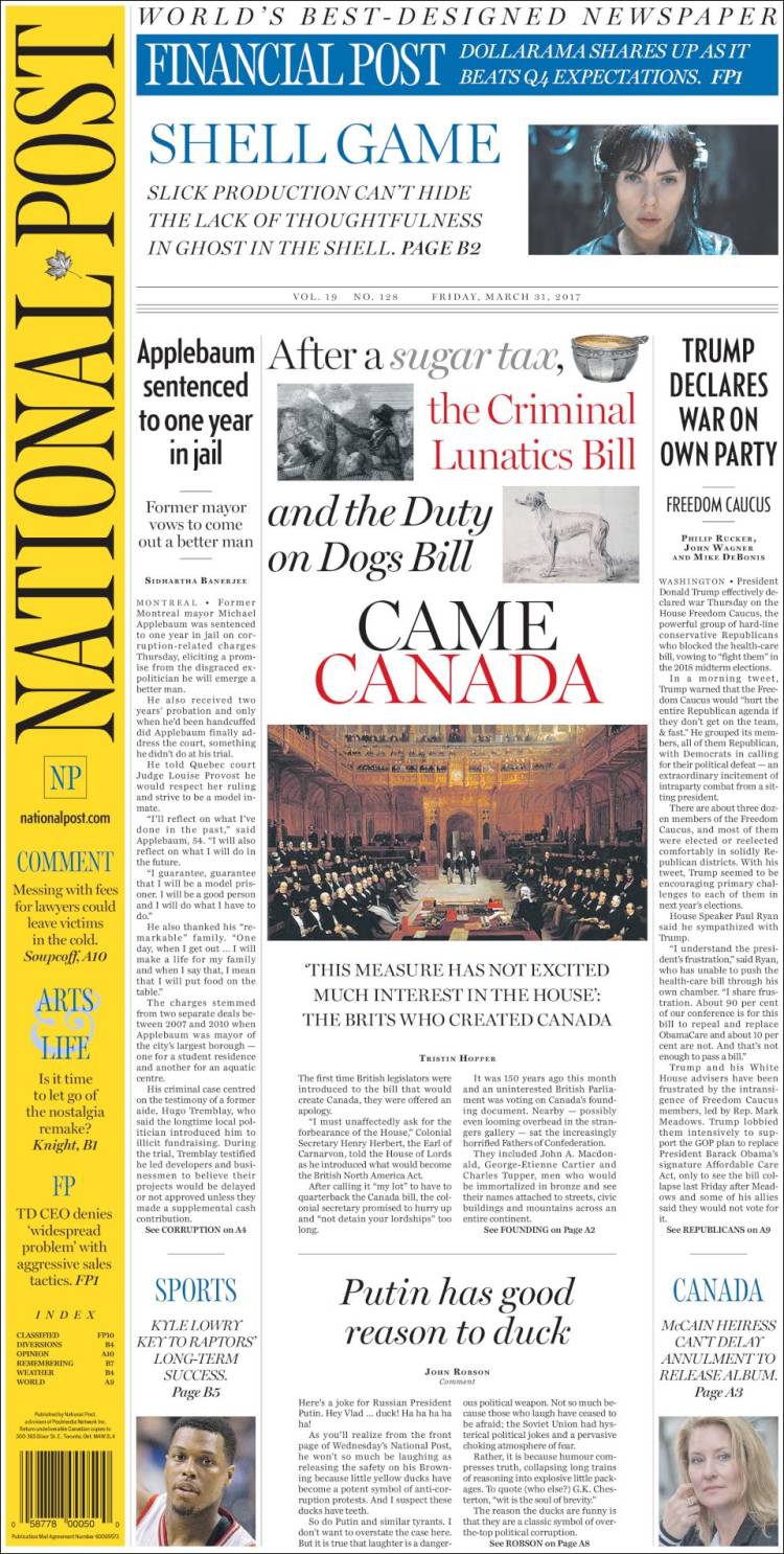 NATIONAL POST SATURDAY [1 ea]