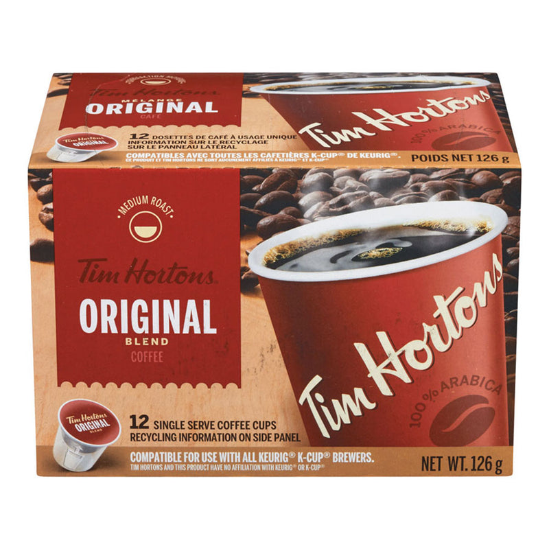 TIM HORTONS ORIG COFFEE K-CUPS [12 CUPS]