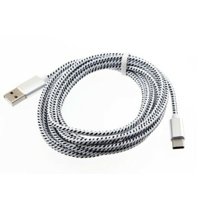 USBC CABLE BLACK/WHITE 10FEET [1 ea]