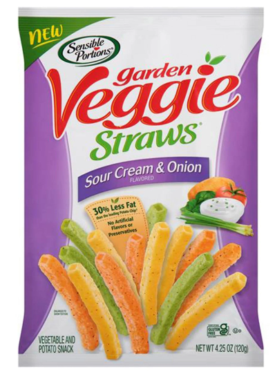 SENSIBLE PORTIONS VEGGIE STRAWS Sour Cream & Onion, 120g