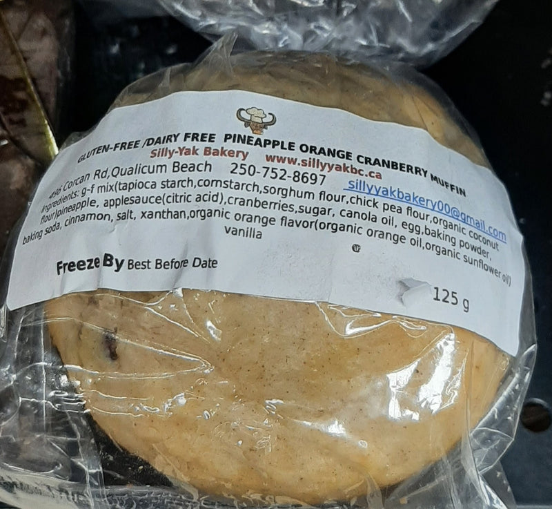 Silly Yak GF Muffin (Pineapple, Orange, Cranberry), 125g