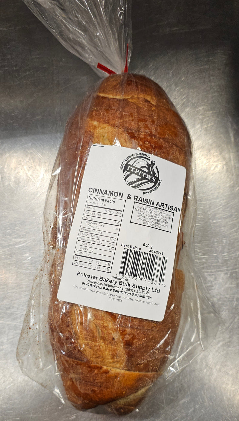 PEPPERS CINNAMON RAISIN ARTISANAL BREAD [650 G]