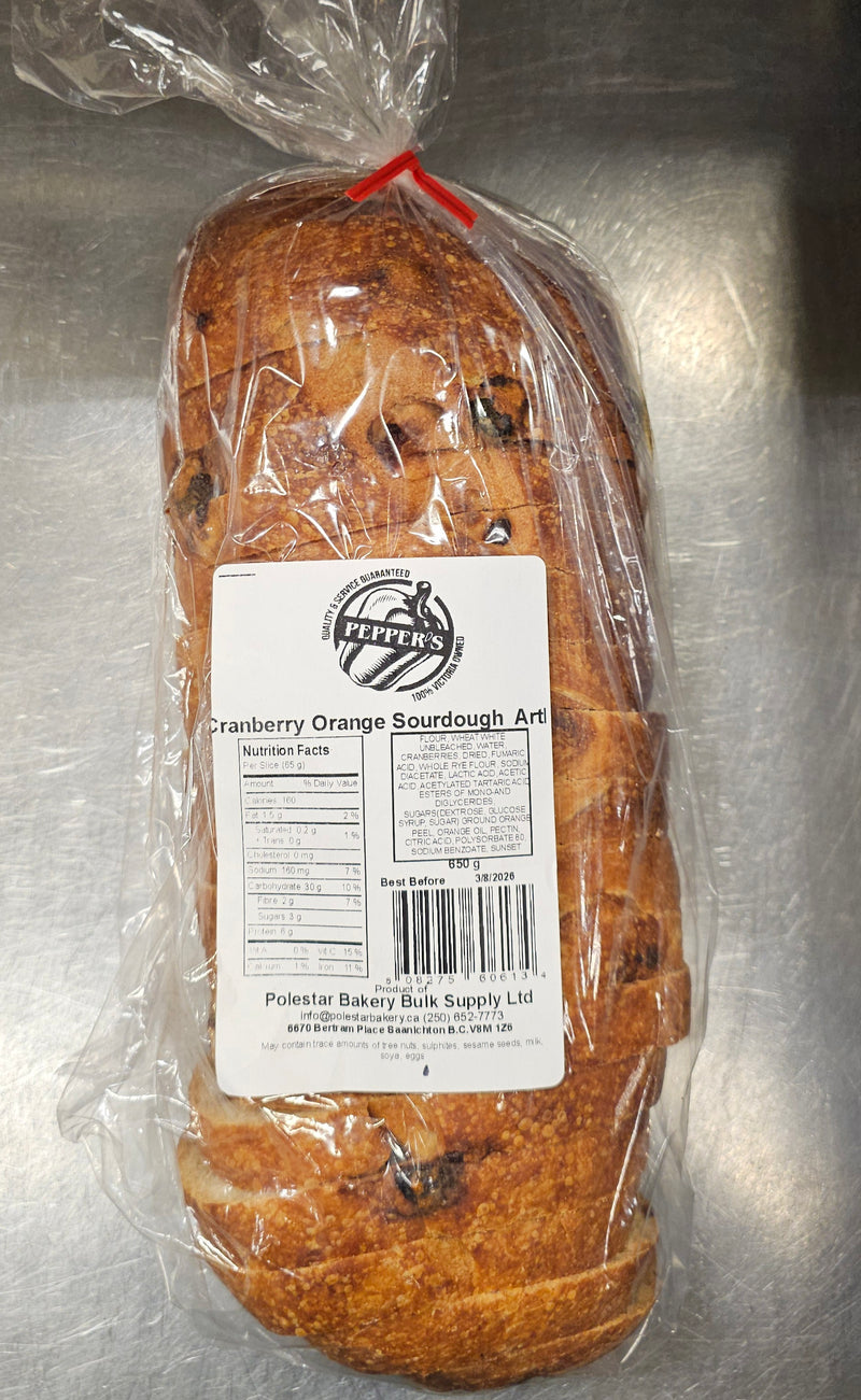 PEPPERS CRANBERRY ORANGE ARTISANAL BREAD [650 G]