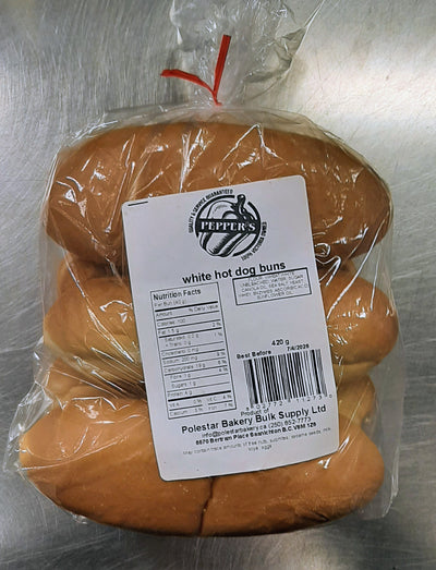 PEPPERS WHITE HOTDOG BUNS [6 PK]