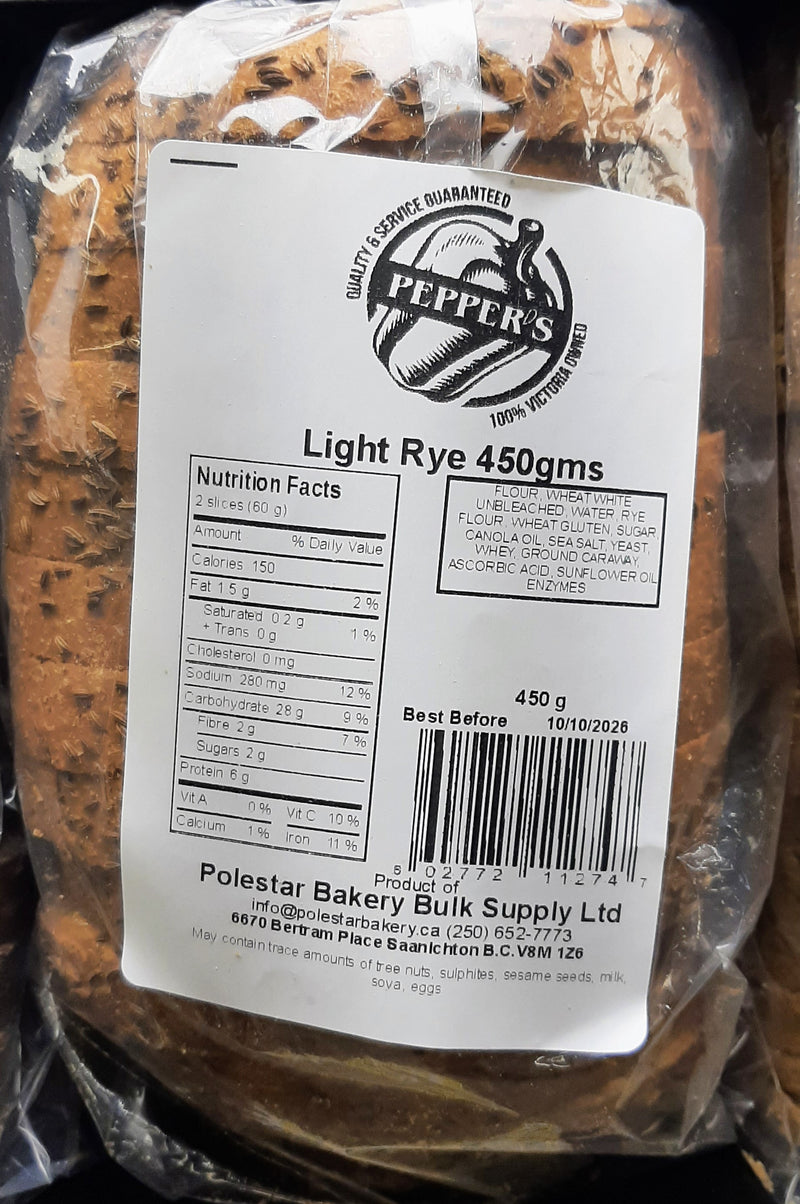 PEPPERS LIGHT RYE BREAD [450 G]