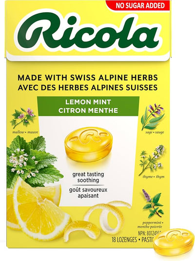RICOLA LEMON MINT DROPS [18 pcs]