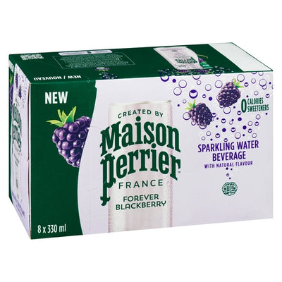PERRIER BLACKBERRY SPARKLING WATER [8 PK]