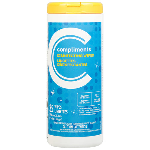COMPLIMENT DISINFECT WIPES LEMON [35 PK]