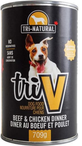 TRI V BEEF & CHICKEN DOG FOOD [709 g]