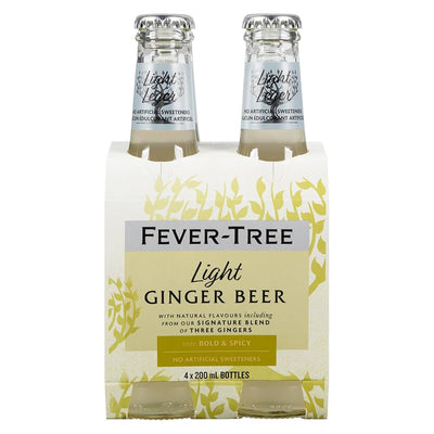 FEVER TREE LIGHT GINGER BEER [4 x200M]