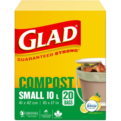 GLAD COMPOSTABLE KITCHEN BAGS [20 PK]