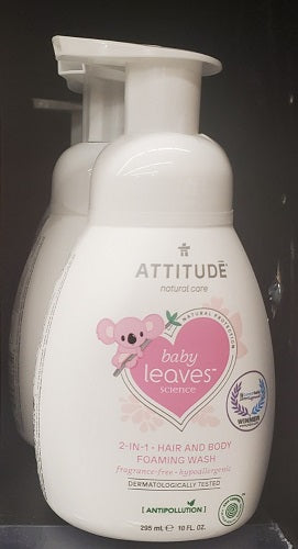 ATTITUDE: BABY LEAVES SCIENCE 2 IN 1 WASH Unscented, 295ml