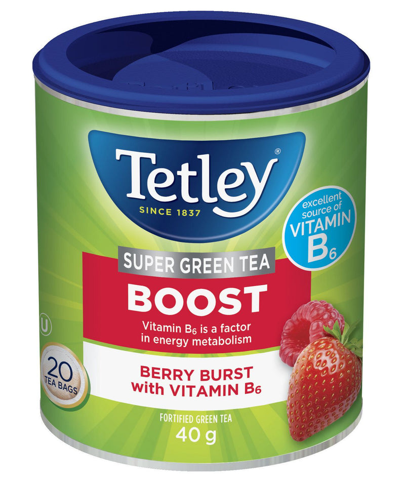 TETLEY BOOST BERRY BURST  TEA [20 BAGS]