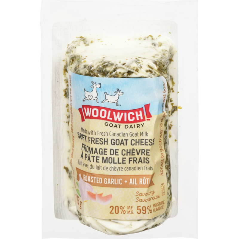 WOOLWICH ROAST GARLIC GOAT CHS [113 G]