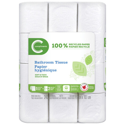 COMPLIMENTS BATHROOM TISSUE [12 ROLL]