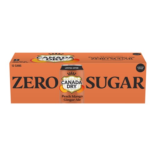 CANADA DRY GINGERALE PEACH ZER [12 PACK]