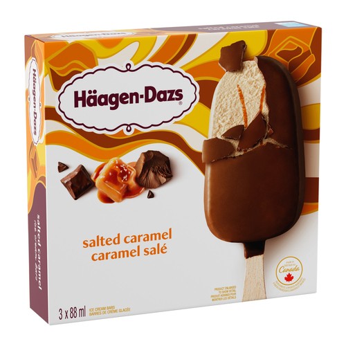 HAAGEN DAZS SALT CARAMEL BARS [3 x88ML]