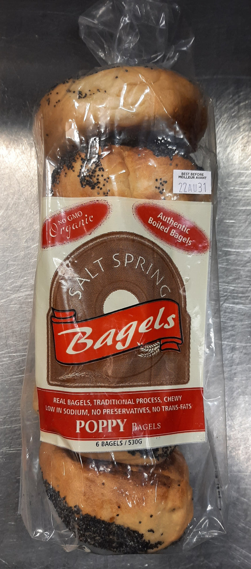 SALTSPRING ORG BAGELS ASST [6 PK]