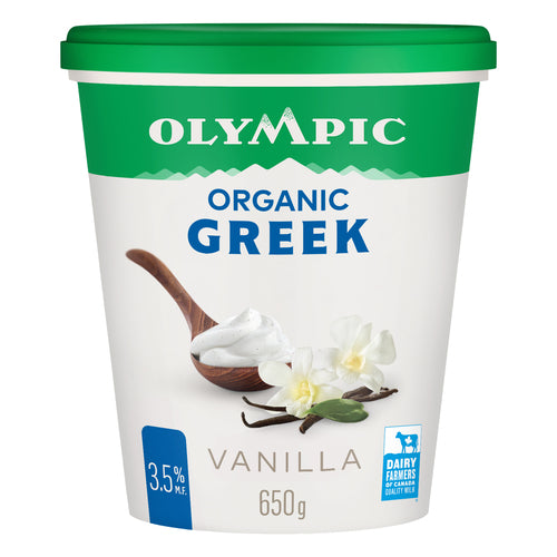 OLYMPIC ORGANIC 0%mf GREEK YOGURT VANILLA [650 G]