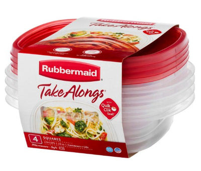 RUBBERMAID TAKE ALONGS SQUARE [4 PK]