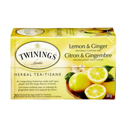 TWININGS LEMON & GINGER TEA [20 BAGS]