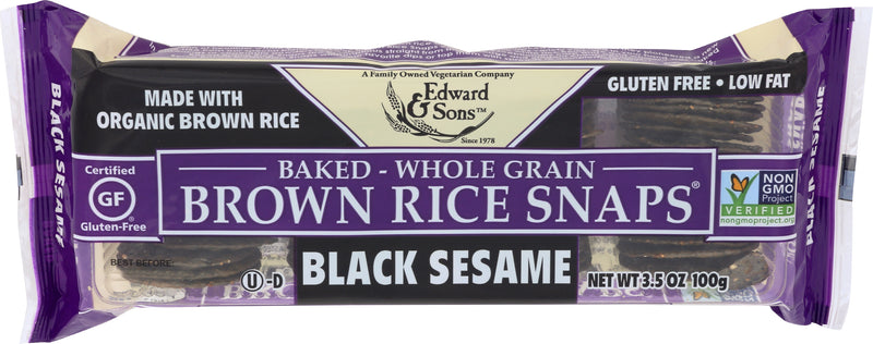 E&S RICE SNAPS BLACK SESAME [100 G]
