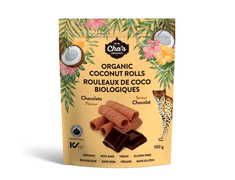 CHAS ORG COCONUT ROLLS CHOC [100 g]