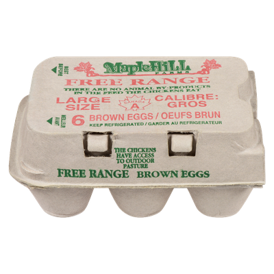 MAPLE HILL FREE RANGE LRG EGGS [6 s]