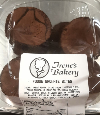 IRENE'S BAKERY Fudge Brownie Bites, 6 pk