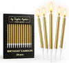 PARTY GOLD BIRTHDAY CANDLES [24 s]
