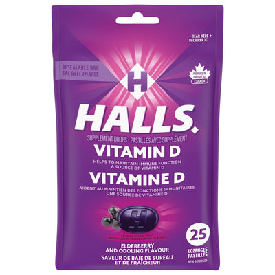 HALLS VIT D ELDERBERRY BAG [25 PK]