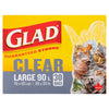 GLAD LG CLEAR GARBAGE BAGS [30 BAGS]