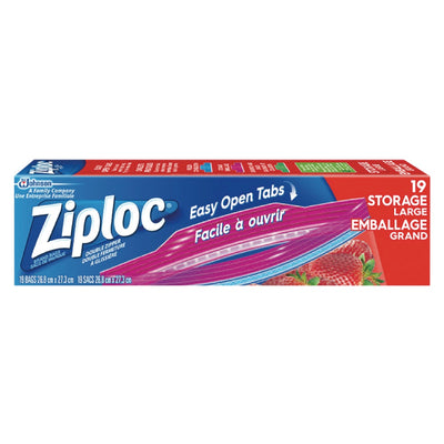 ZIPLOC LARGE STORAGE BAGS [19 PACK]