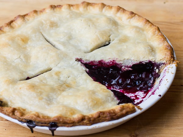 FRESH BAKED BLUEBERRY PIE