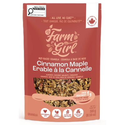 FARM GIRL CINNAMON MAPLE GRANOLA, 300G