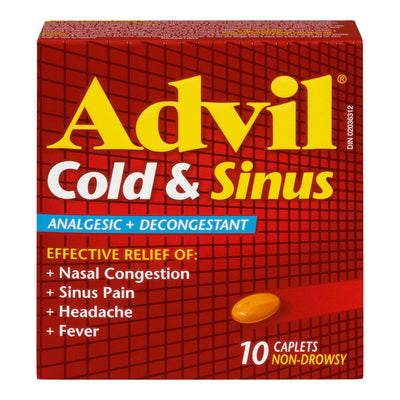 ADVIL COLD & SINUS NON DROWSY [10 S]