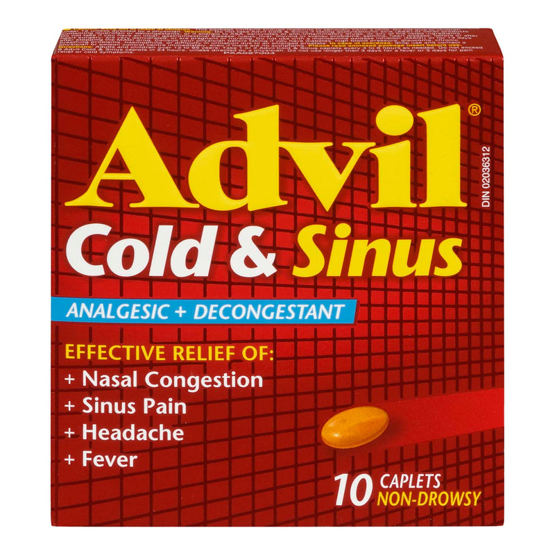 ADVIL COLD & SINUS NON DROWSY [10 S]