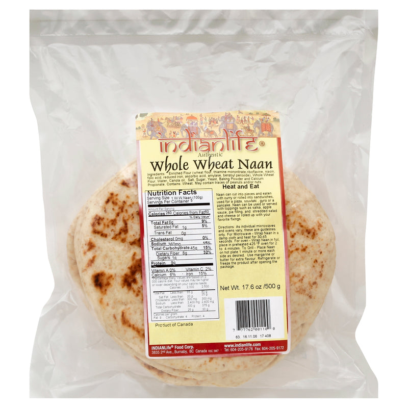 INDIAN LIFE WHOLE WHEAT NAAN [500 G]