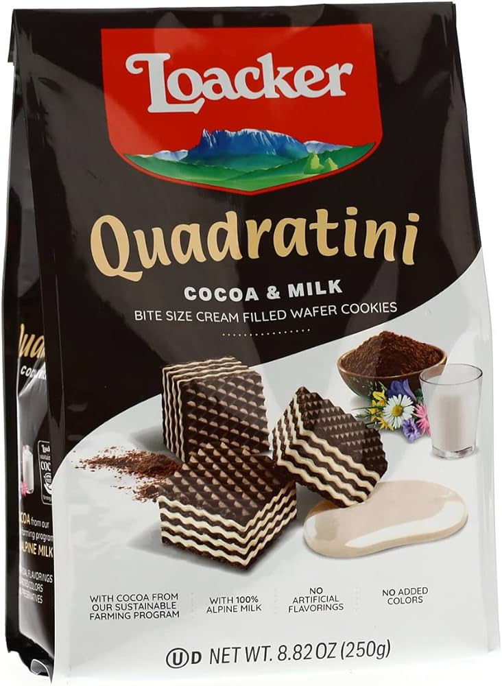 QUADRATINI COCOA & MILK WAFER [250 G]