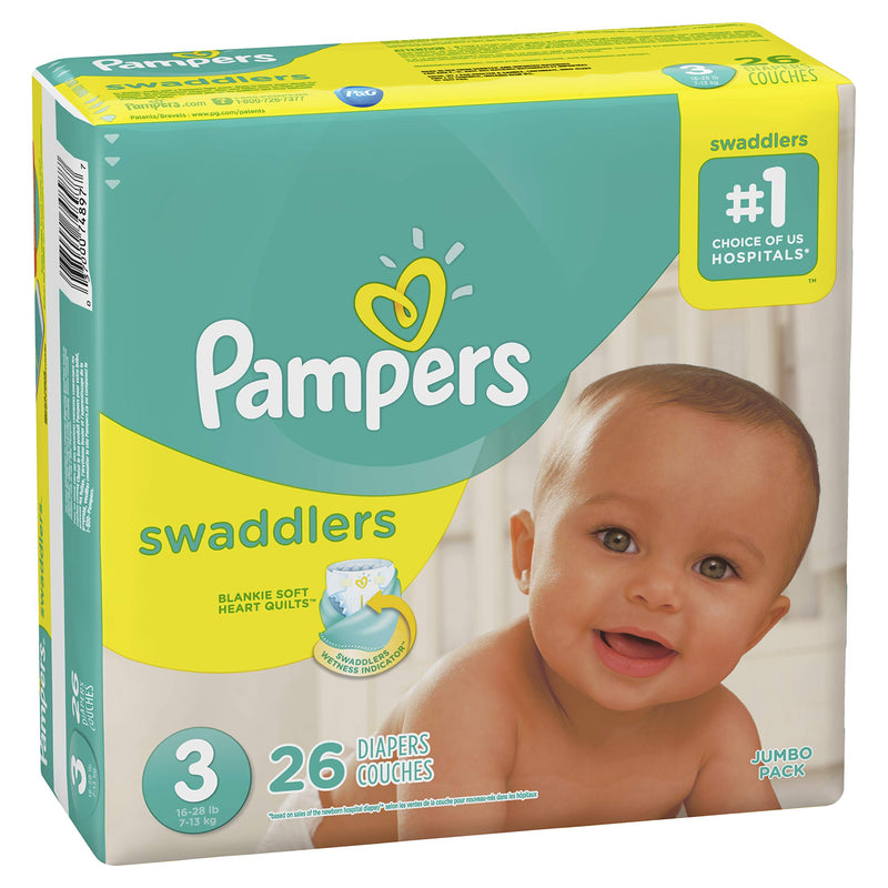 PAMPERS SWADDLER JUMBO SZ 3 [26 s]