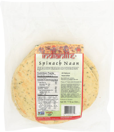 INDIAN LIFE ORG SPINACH NAAN [500 G]