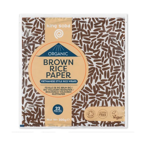 KING SOBA ORGANIC BROWN RICE PAPER [200 G]