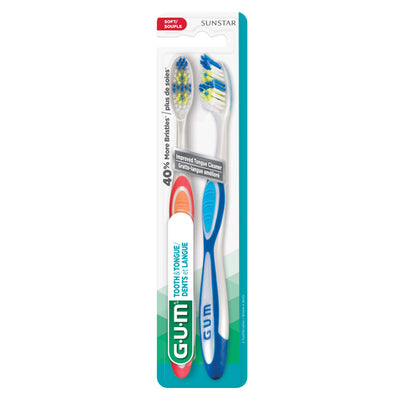 GUM TOOTH & TONGUE TOOTHBRUSH [2 pkg]