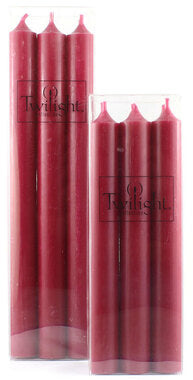 TWILIGHT 10" CRANBERRY CANDLES [6 PK]