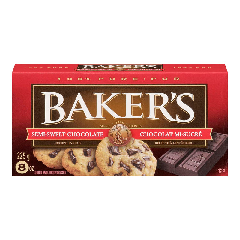 BAKERS SEMI SWEET SQUARES [225 G]