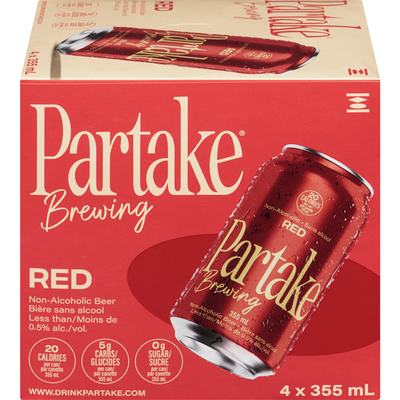 PARTAKE RED NON ALC BEER [4 pkg]